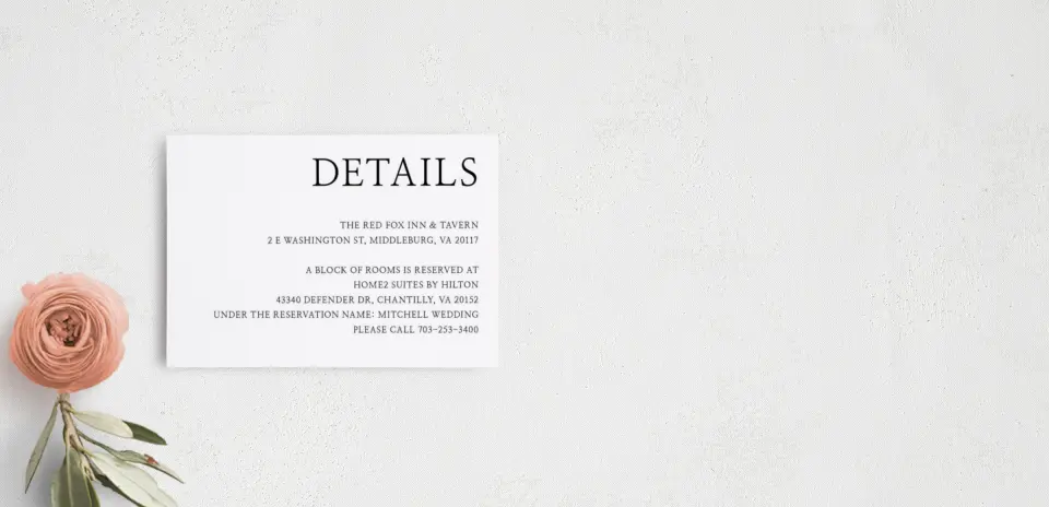 Guest Information Card
