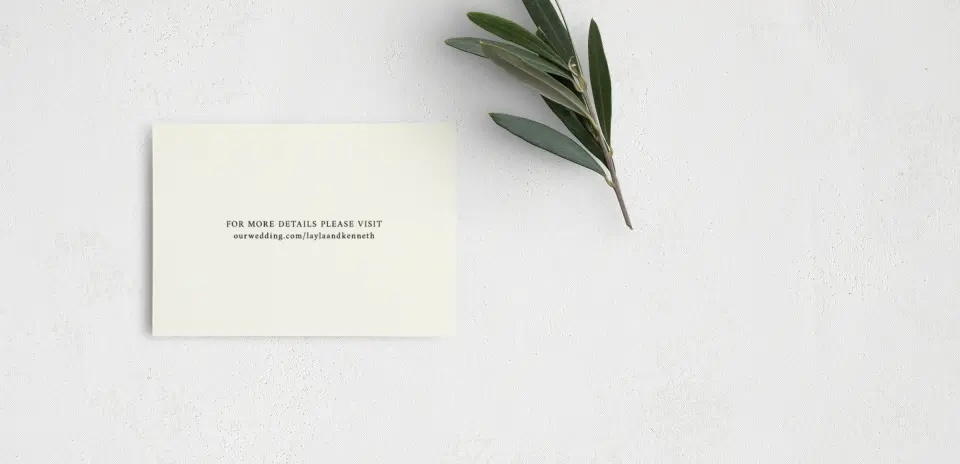 Guest Information Card Back View