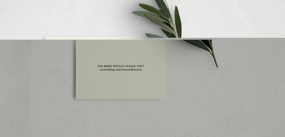Guest Information Card Back View