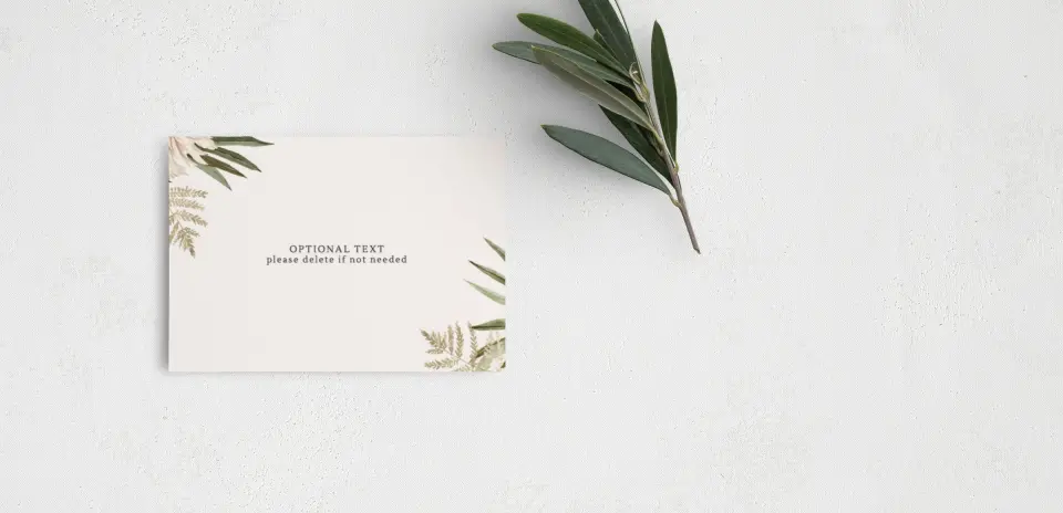Guest Information Card Back View