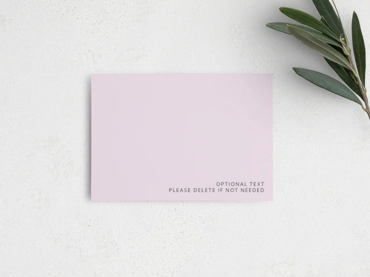 Guest Information Card Back View
