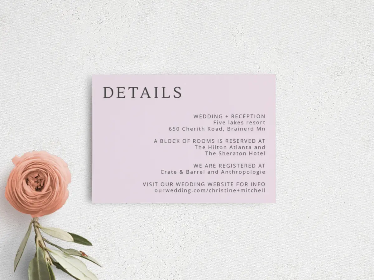 Guest Information Card