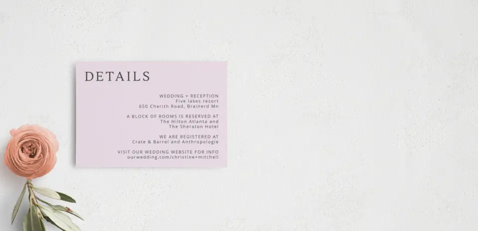 Guest Information Card
