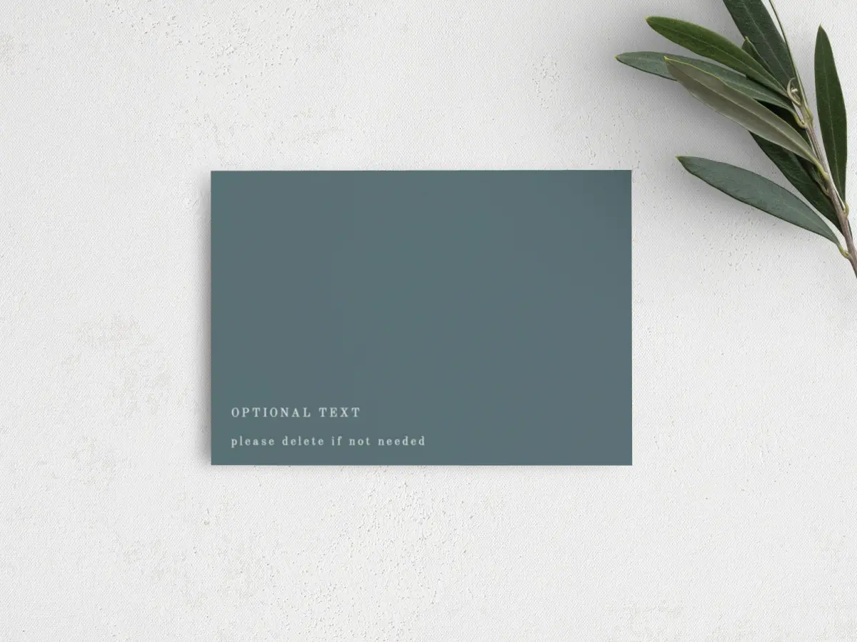 Guest Information Card Back View