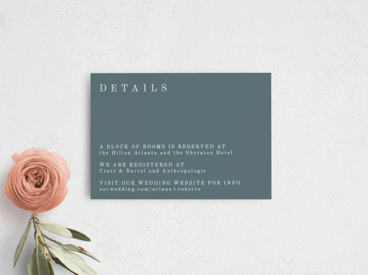 Guest Information Card