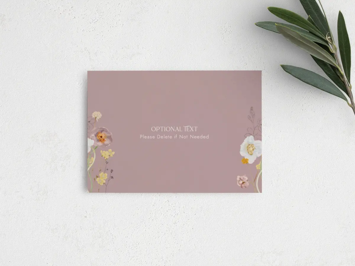 Guest Information Card Back View
