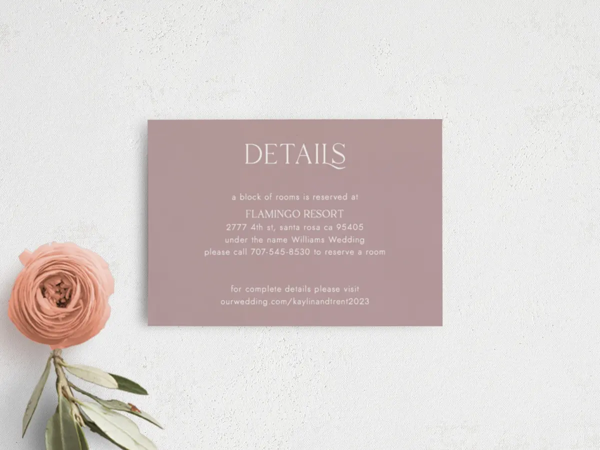 Guest Information Card
