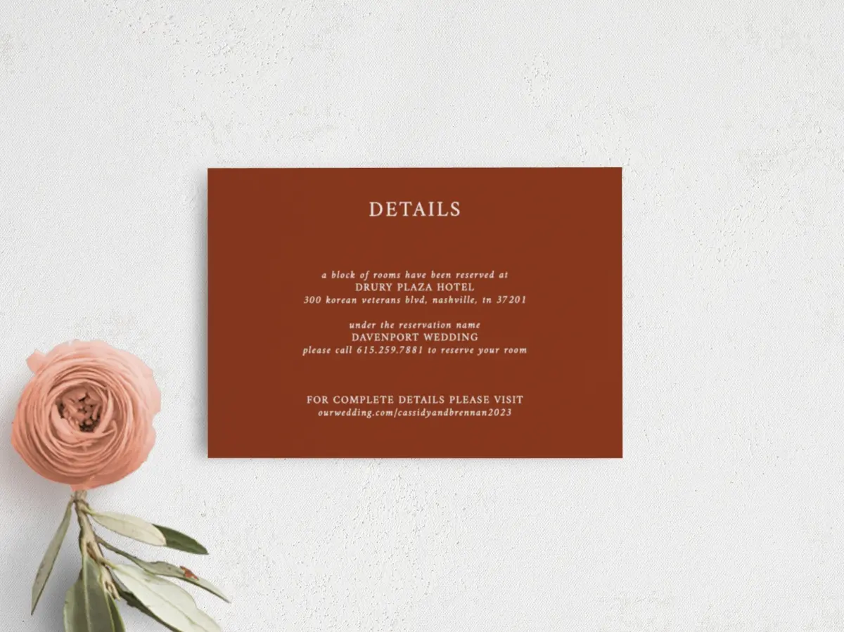 Guest Information Card
