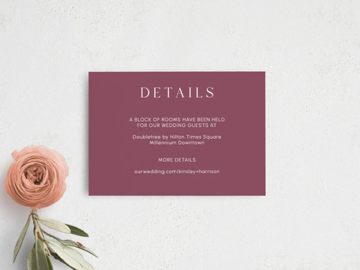 Guest Information Card