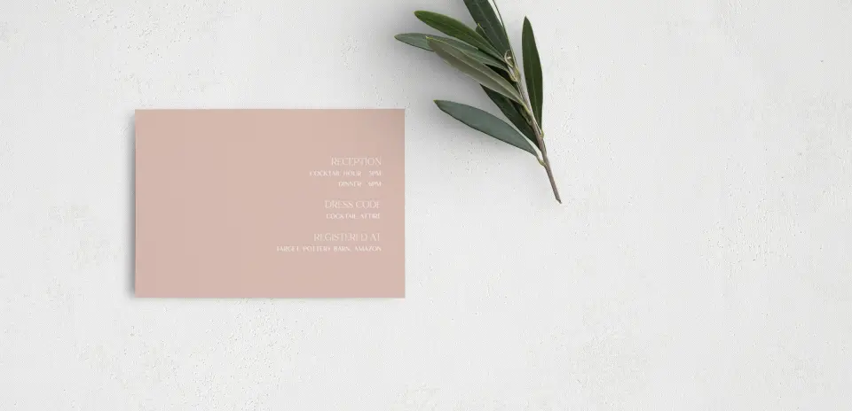 Guest Information Card Back View