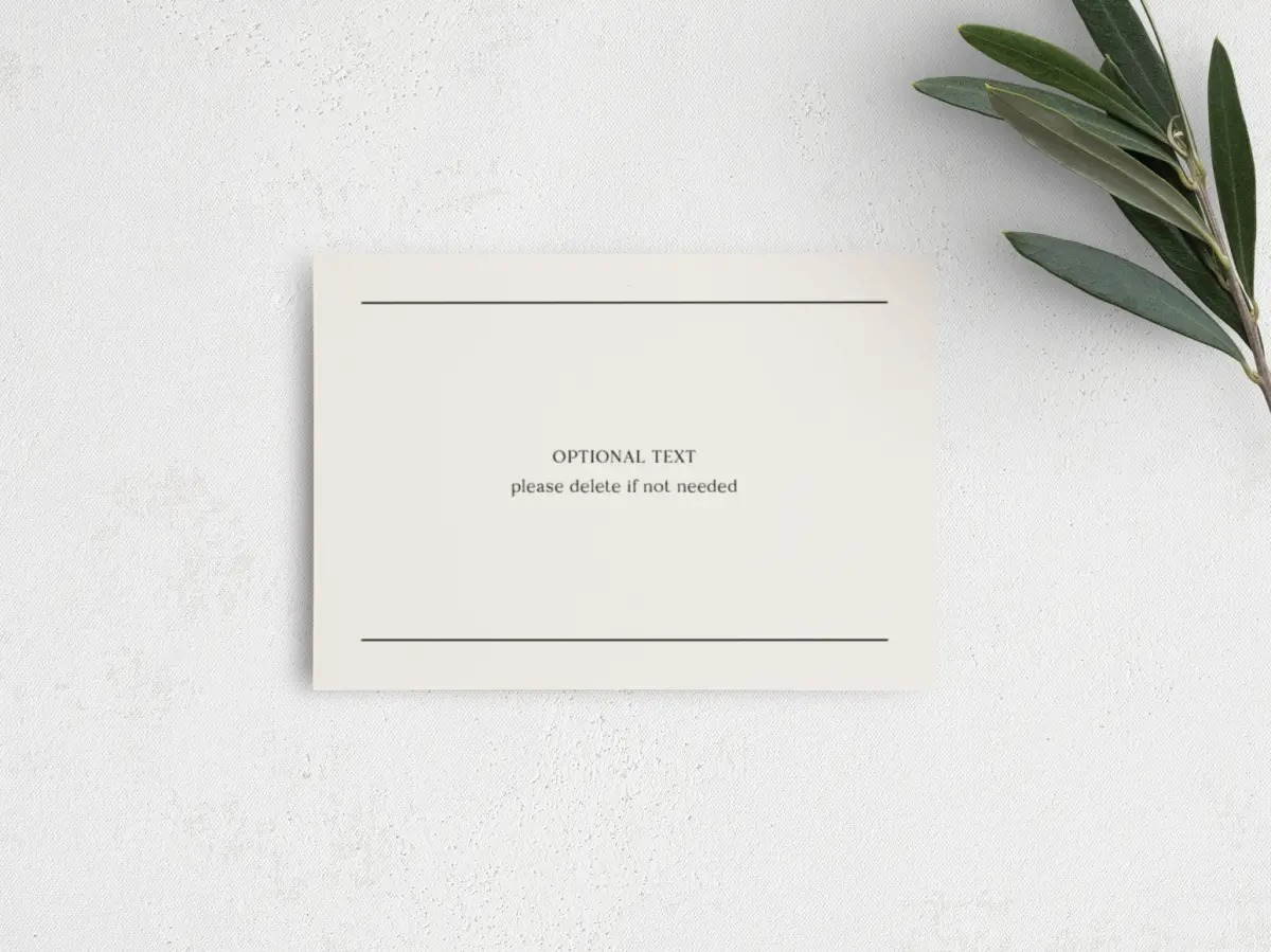 Guest Information Card Back View
