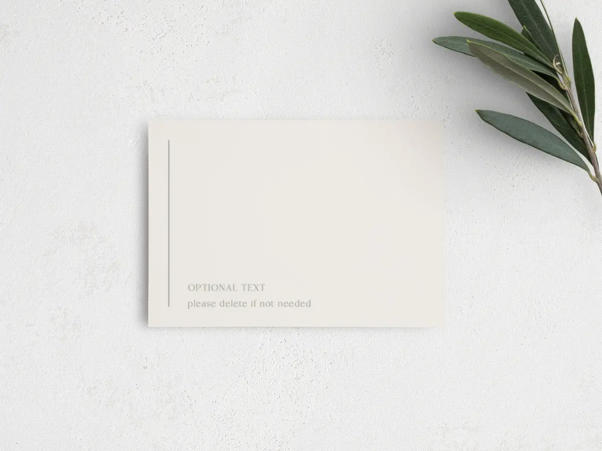 Guest Information Card Back View