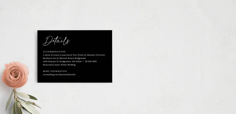 Guest Information Card