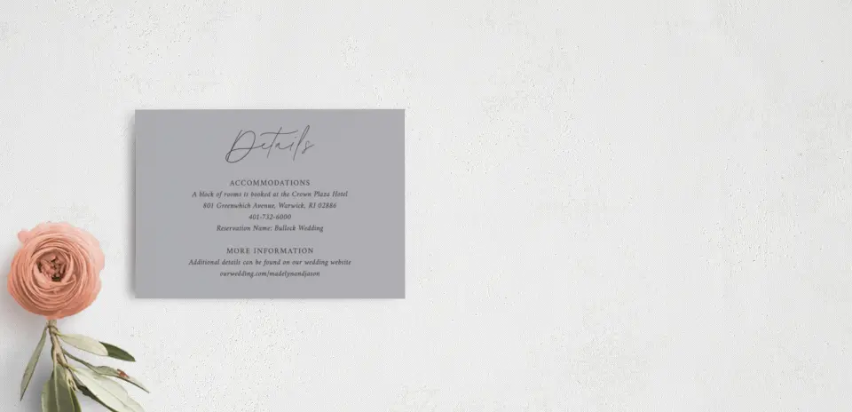 Guest Information Card