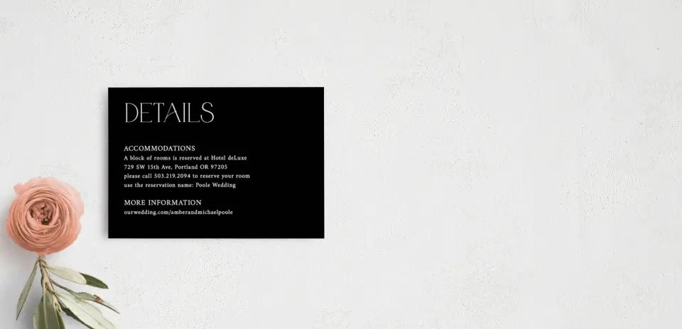 Guest Information Card