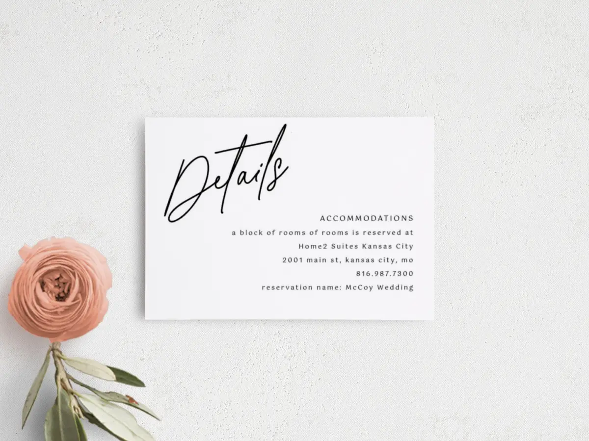 Guest Information Card