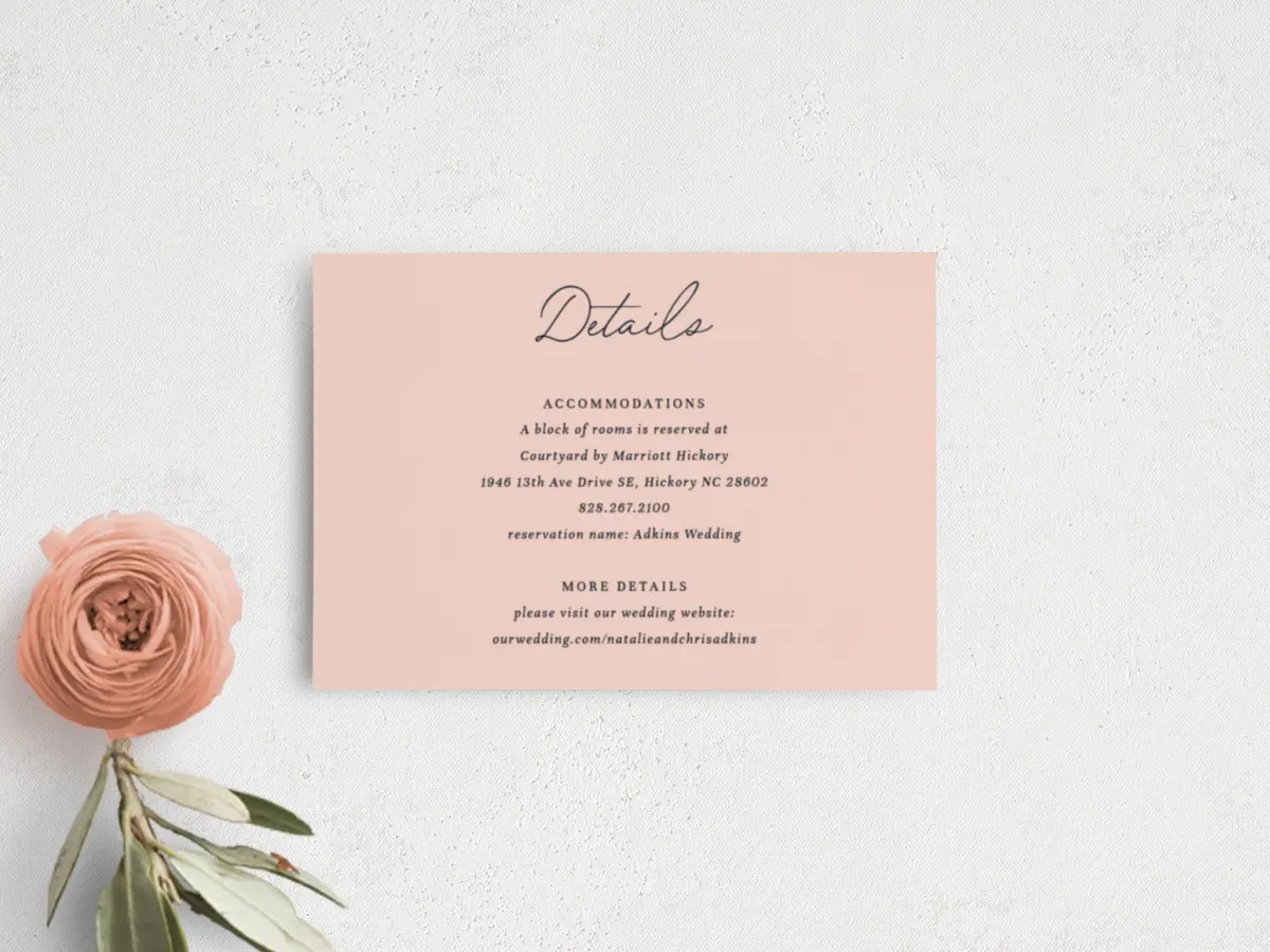 Guest Information Card