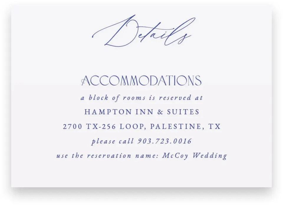 This is a 5" x 3½" Wedding Invitation Enclosure Card called Modern Chinoiserie printed in full color on Premium Smooth paper