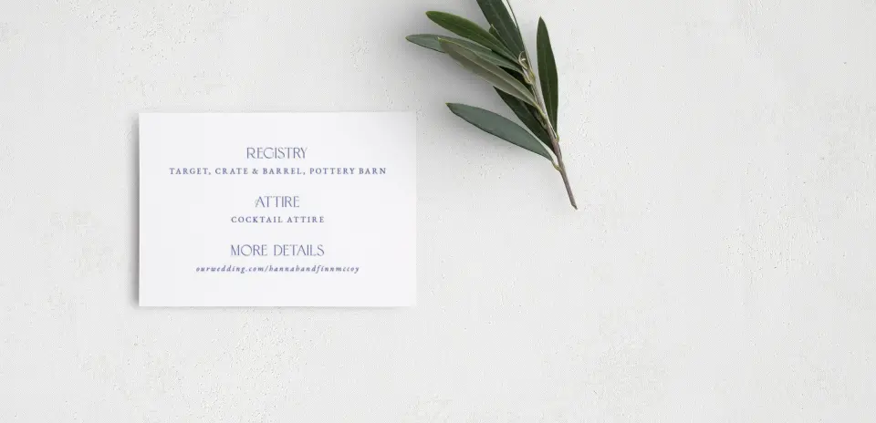 Guest Information Card Back View