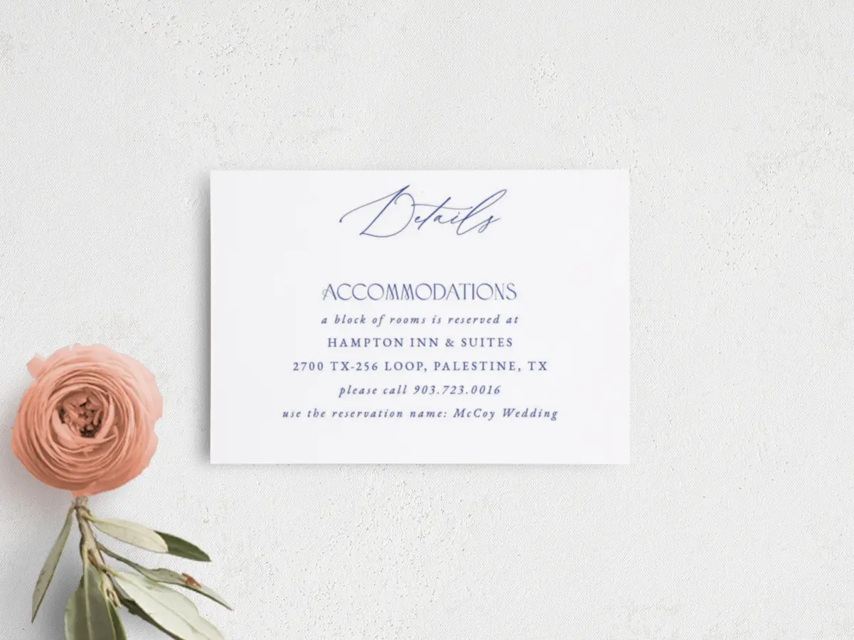 Guest Information Card