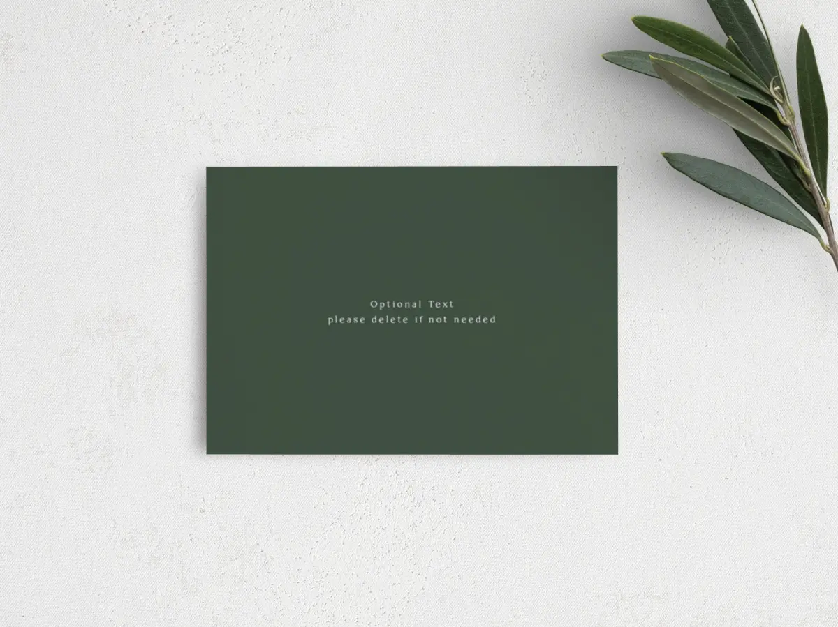 Guest Information Card Back View