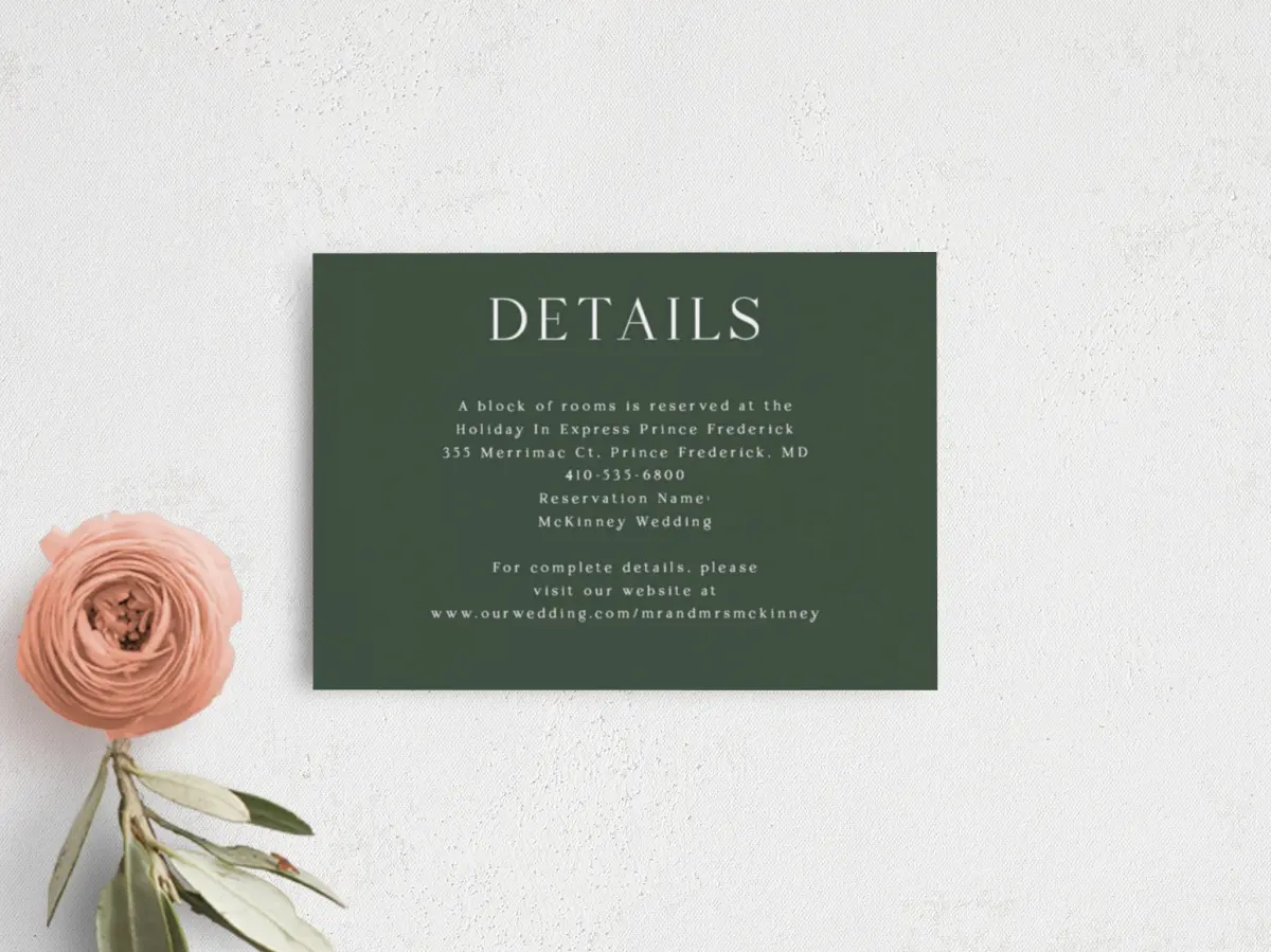 Guest Information Card