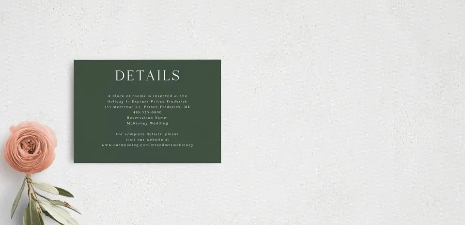 Guest Information Card