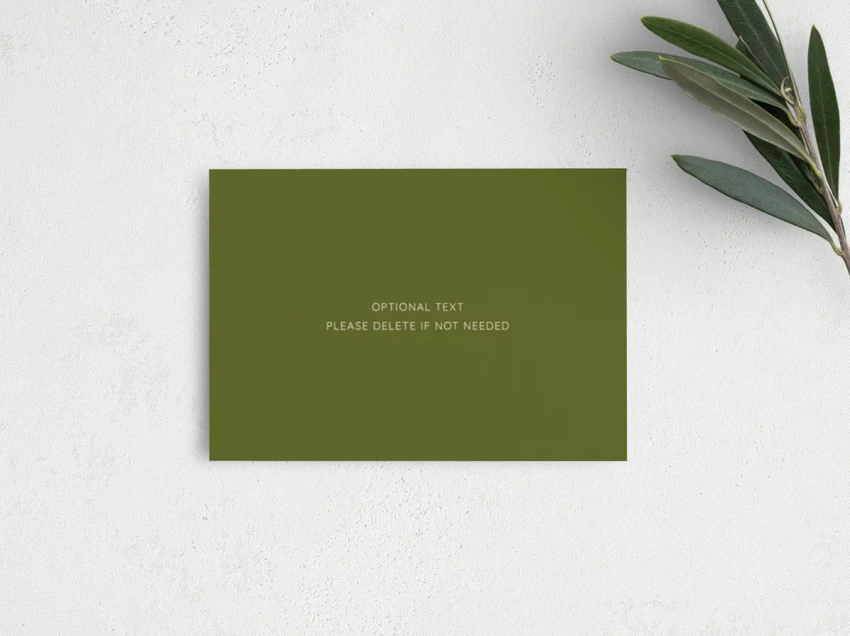 Guest Information Card Back View