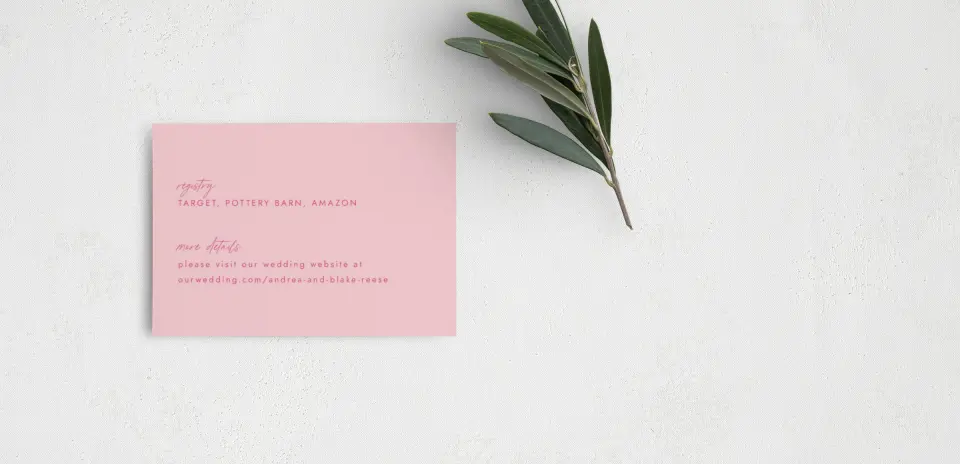 Guest Information Card Back View