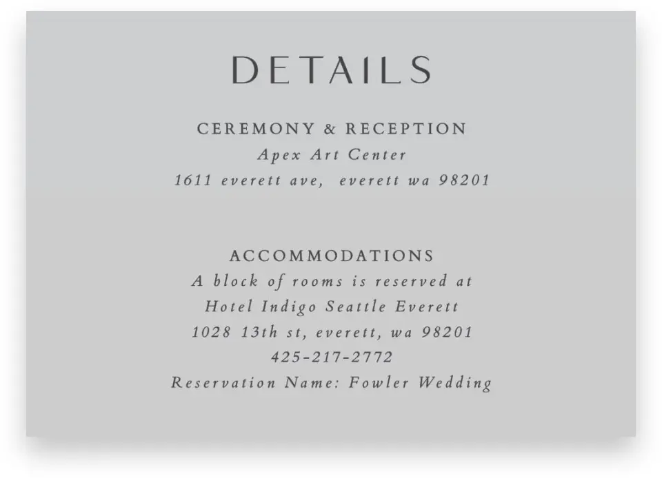 This is a 5" x 3½" Wedding Invitation Enclosure Card called Geometric Elegance printed in full color on Premium Smooth paper