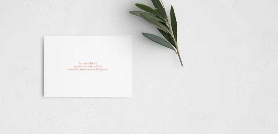 Guest Information Card Back View