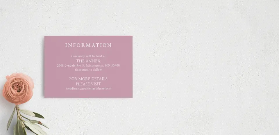 Guest Information Card