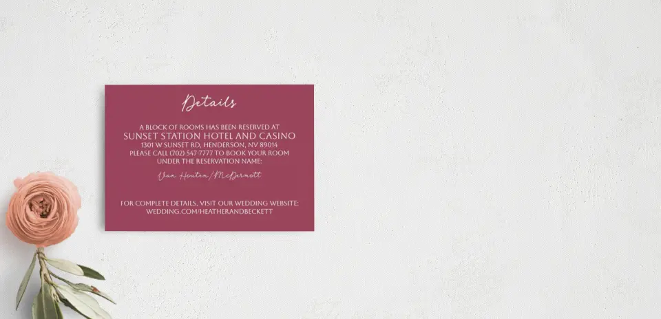 Guest Information Card
