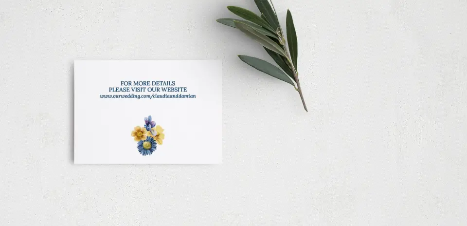 Guest Information Card Back View