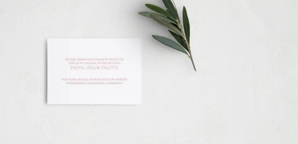 Guest Information Card Back View