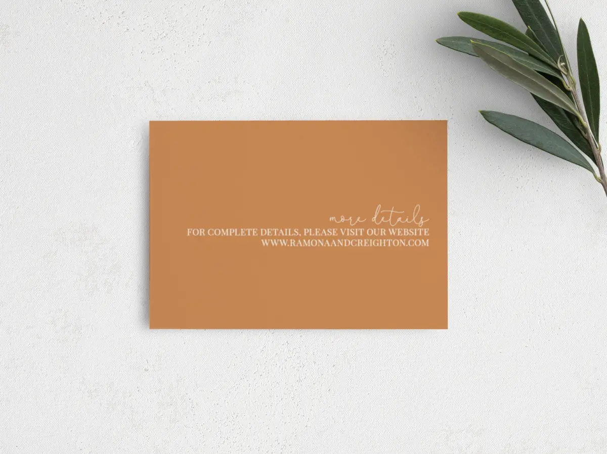 Guest Information Card Back View