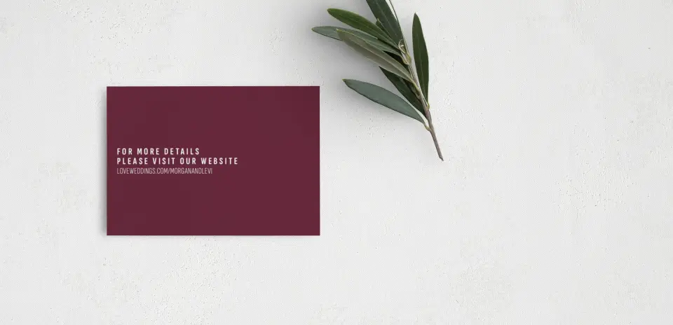 Guest Information Card Back View