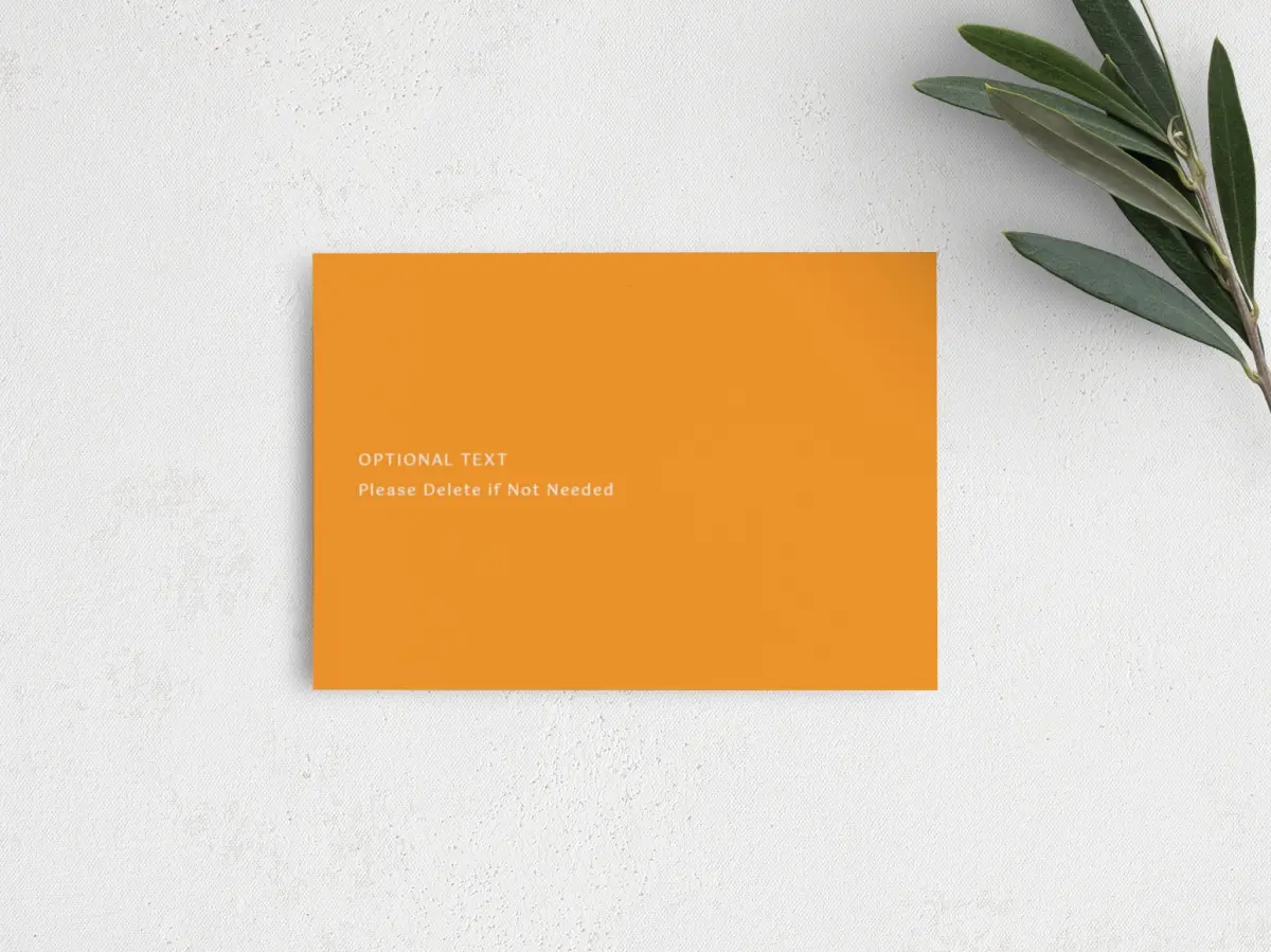 Guest Information Card Back View