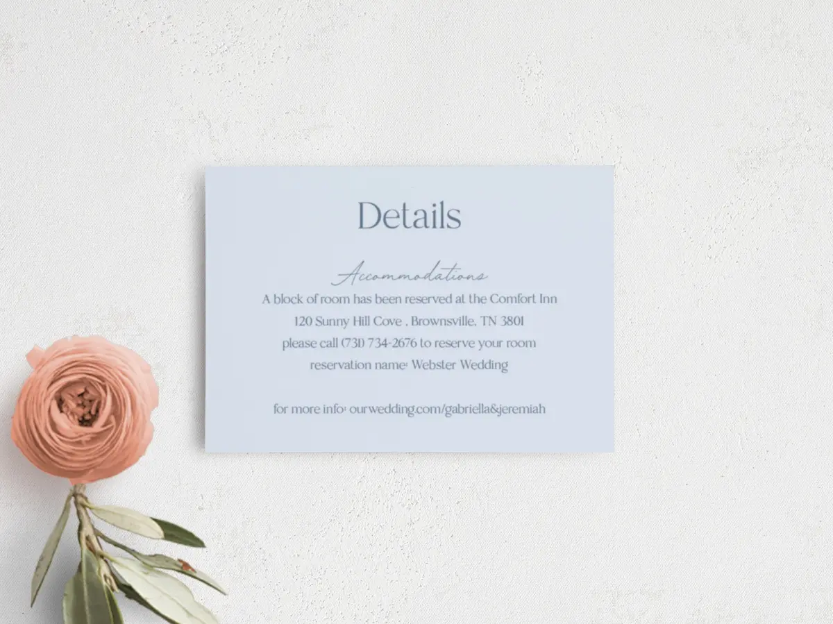 Guest Information Card