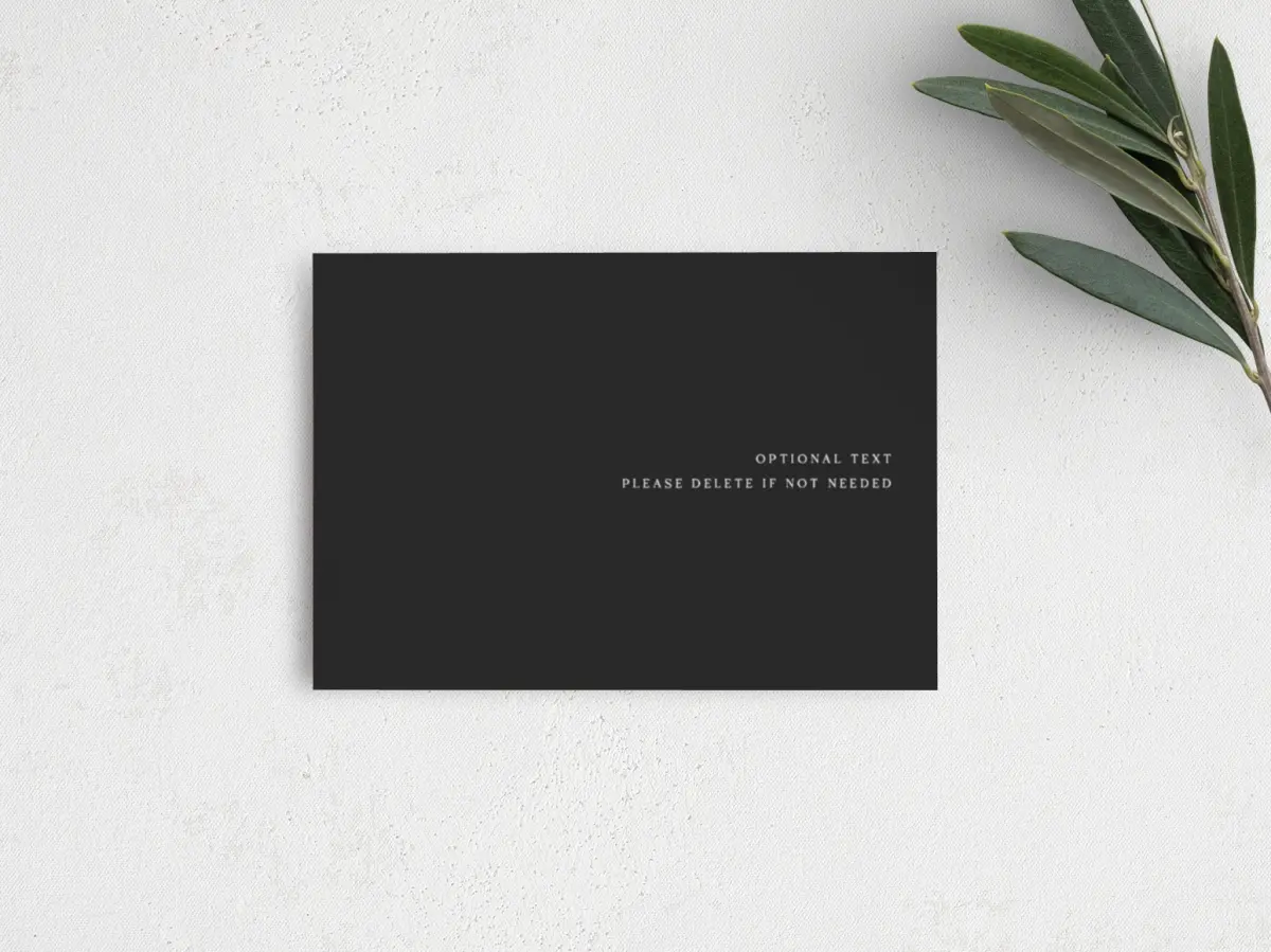 Guest Information Card Back View