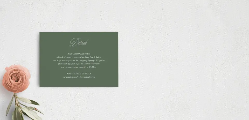Guest Information Card