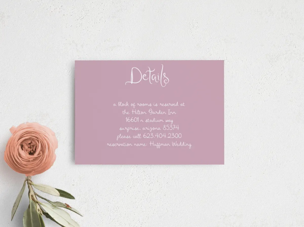 Guest Information Card