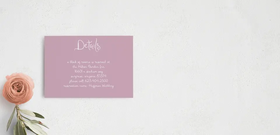 Guest Information Card