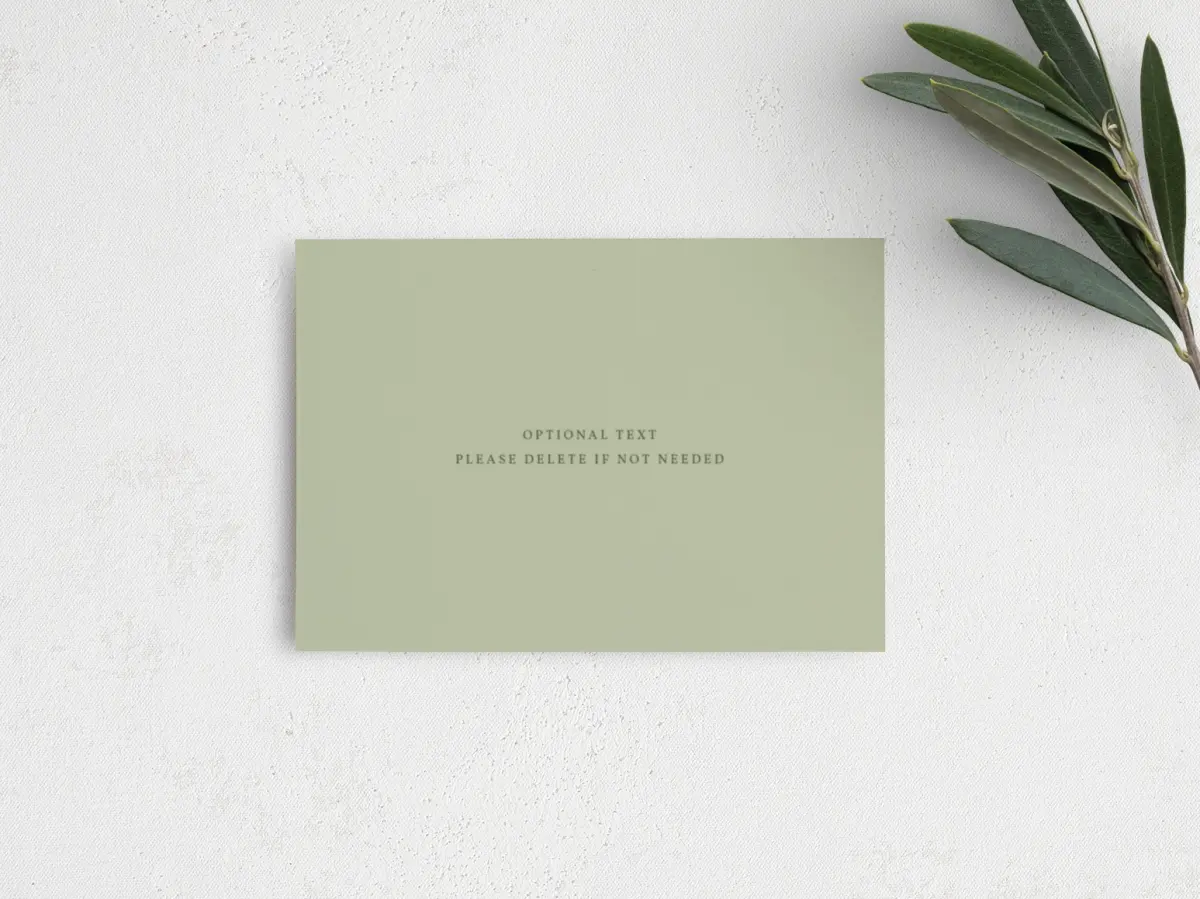 Guest Information Card Back View