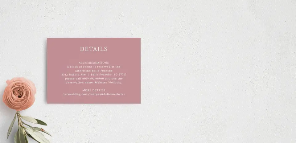 Guest Information Card