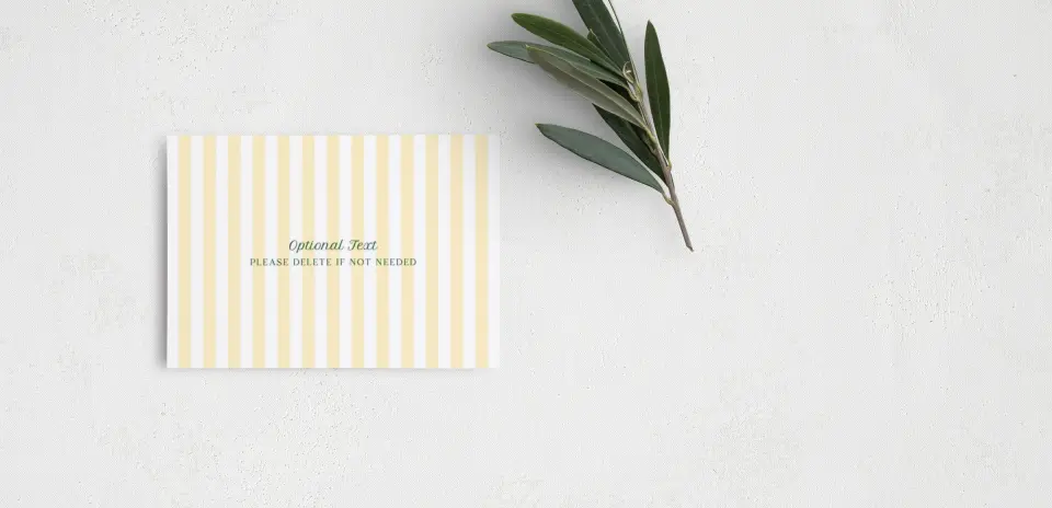 Guest Information Card Back View