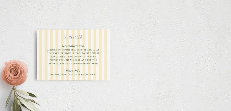 Guest Information Card