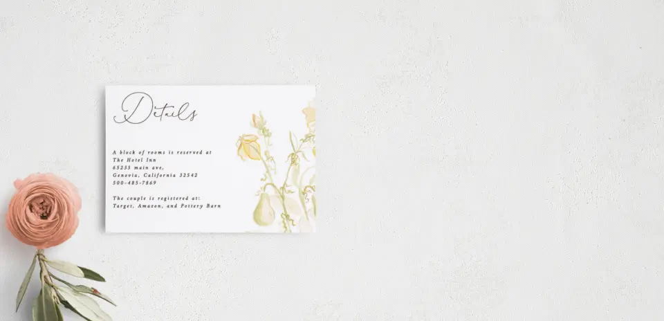 Guest Information Card