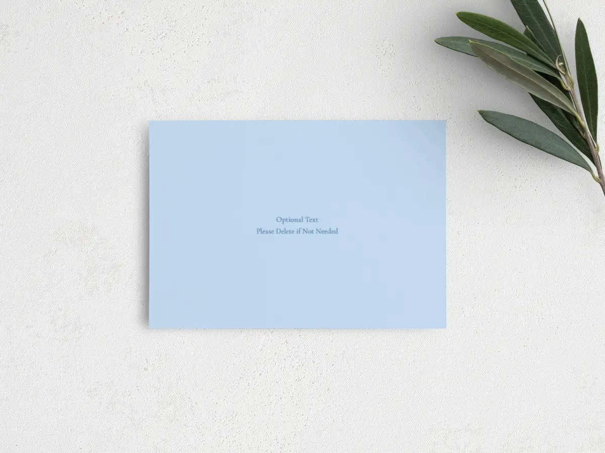 Guest Information Card Back View