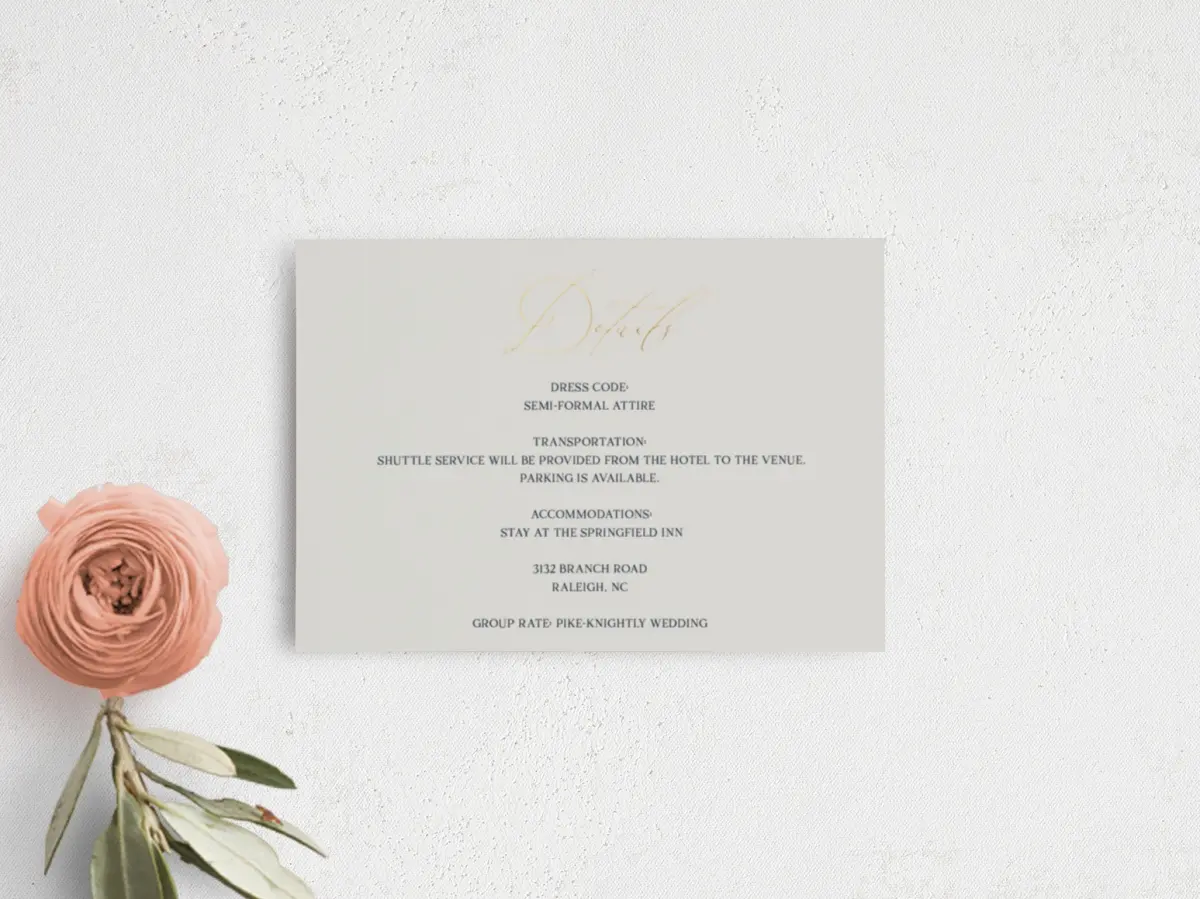 Guest Information Card